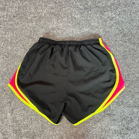 Nike Dri Fit Lined Running Shorts Women's Size XS Black Neon Yellow Pink - Picture 8 of 10